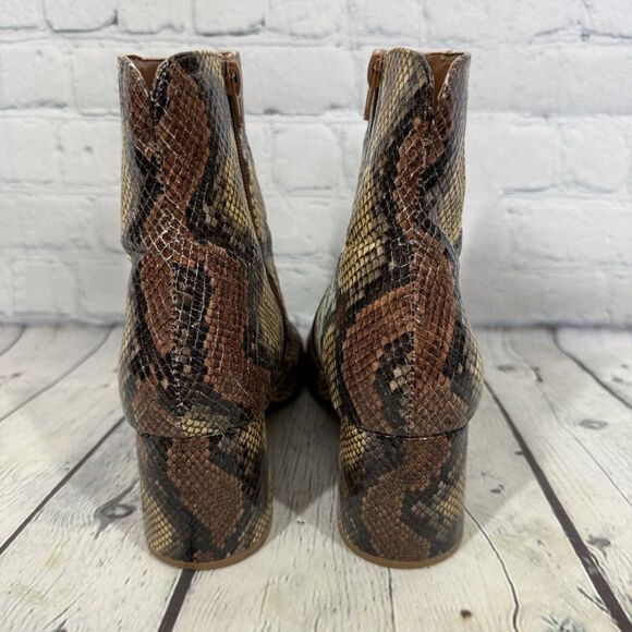 Buckle Chinese Laundry Ankle Booties Women’s Size 10 Animal Print Platform Shoes - Picture 6 of 15